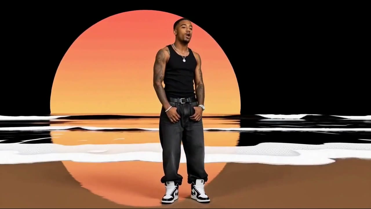 Chasing Dreams animated abstract beach-sunset music video still