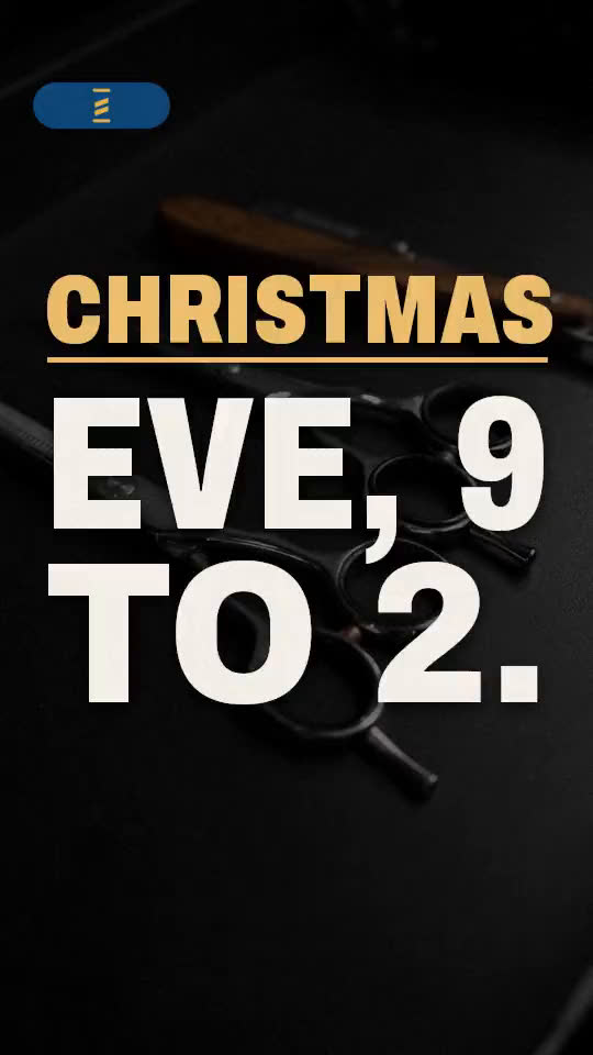 Holiday hours promo video template, an example